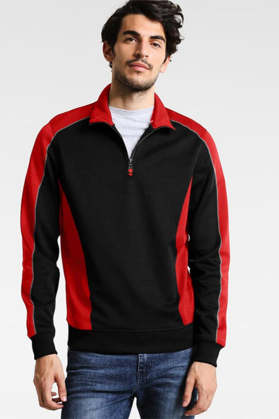Men's 1/4 Zipper Minor Fault Comfy Fleece Sweat Shirt
