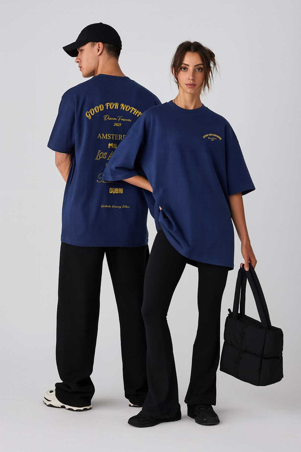USQUARED Unisex Good For Nothing Drop Shoulder Oversized Tee Shirt