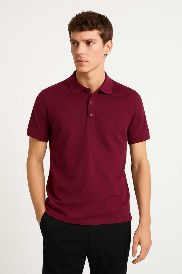 Max 21 Men's Star Printed Minor Fault Polo Shirt