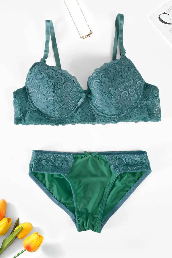 Chenxw Women's Wired Push Up Padded Bra & Pantie Set