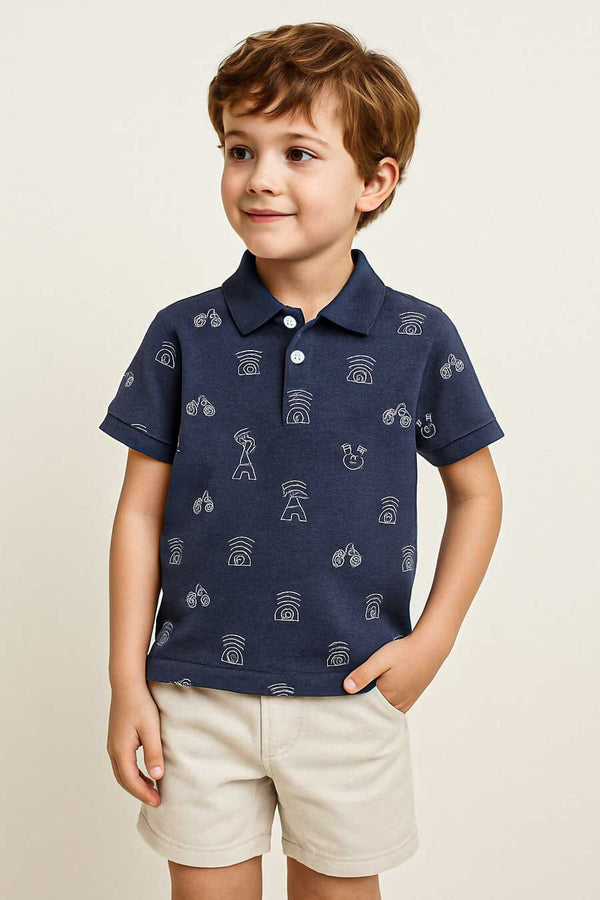 TGT Kid's Printed Polo Shirt
