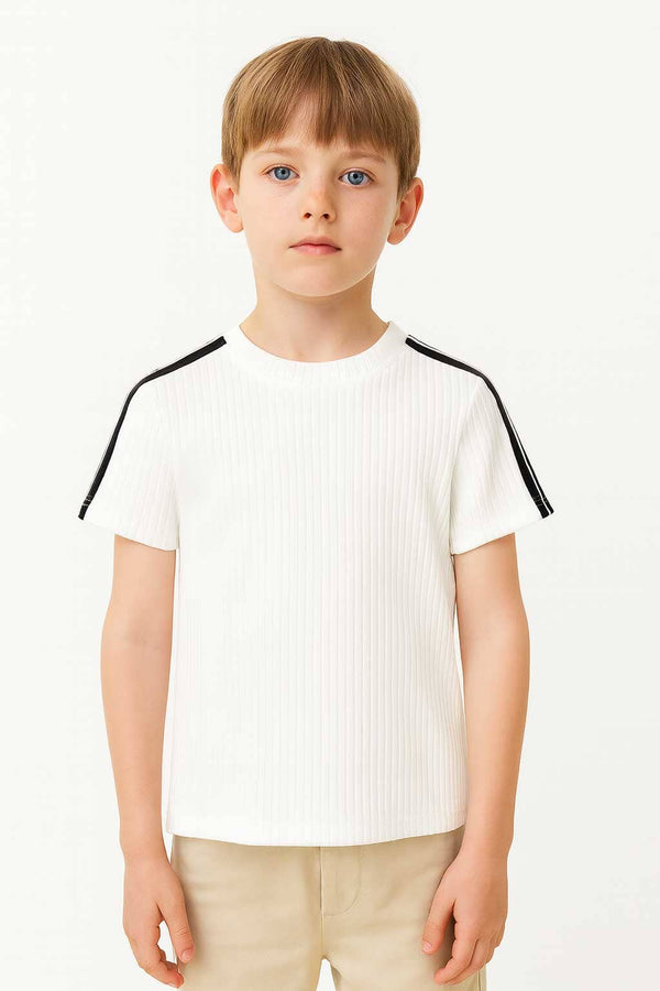 Boy's Striped Minor Fault Tee Shirt
