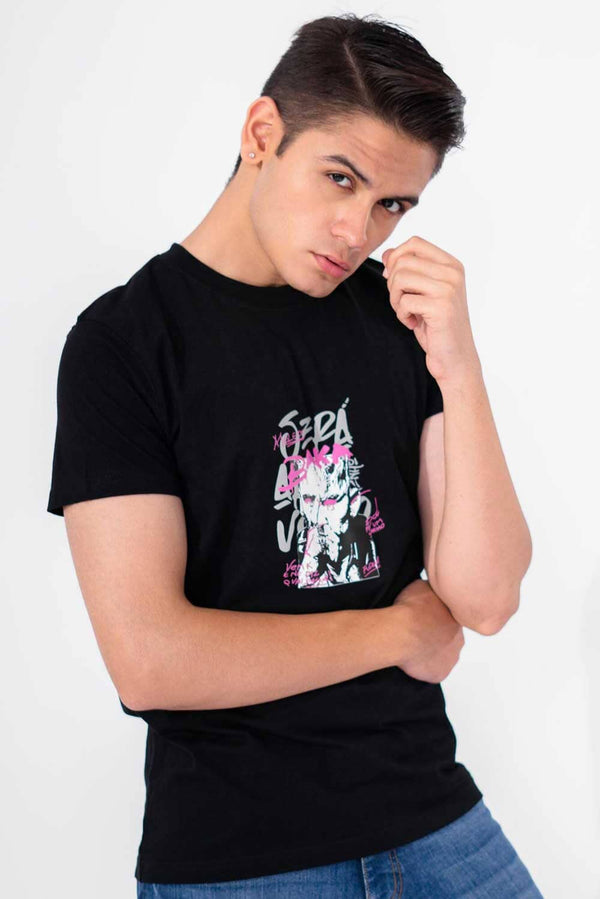 Polo Republica Men's Baka Printed Crew Neck Tee Shirt