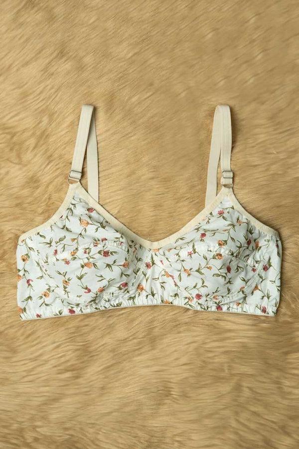 Women's Floral Basic Cotton Bra