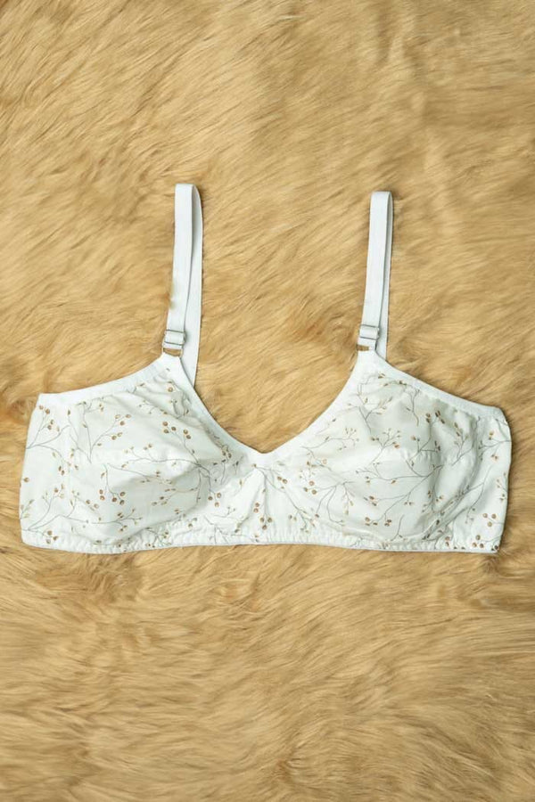 Women's Floral Printed Basic Cotton Bra