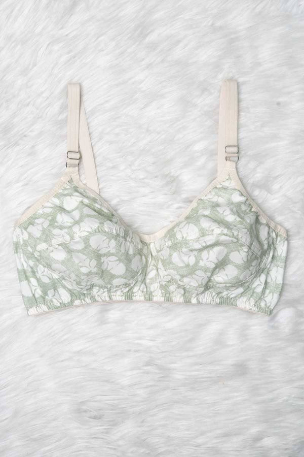 Women's Elasticated Straps Basic Cotton Bra