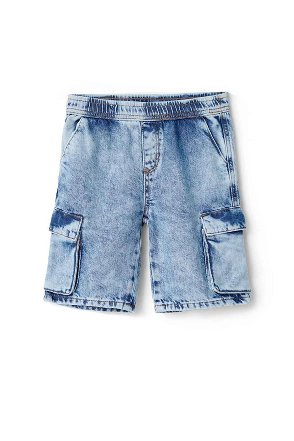 GS Girl's Cargo Washed Denim Shorts