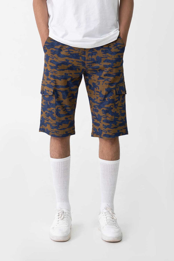 O&S Men's Camouflage Printed Premium Cargo Shorts