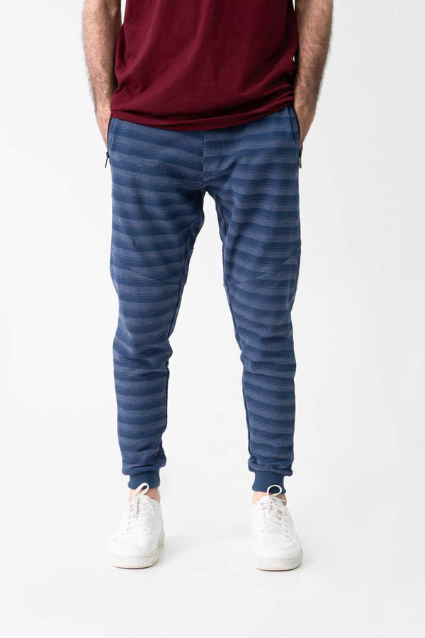 BSK Men's Striped Jogger Pants