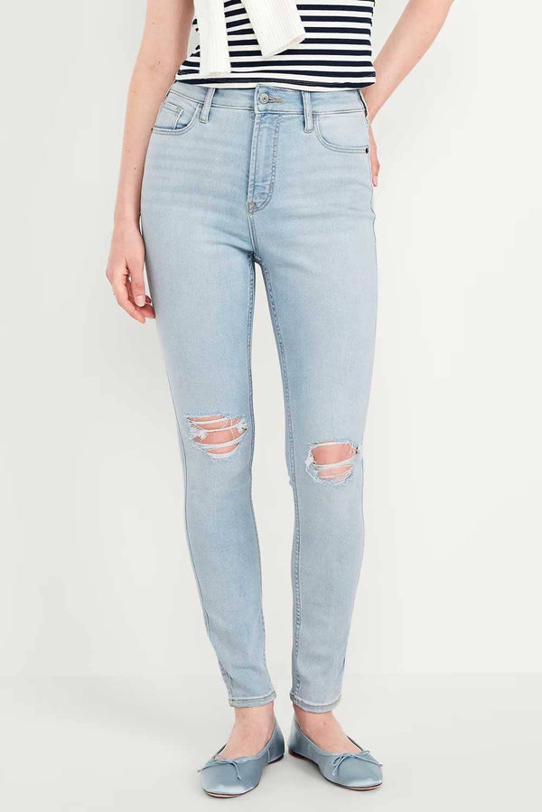 ON Women's High Rise Distressed Skinny Denim
