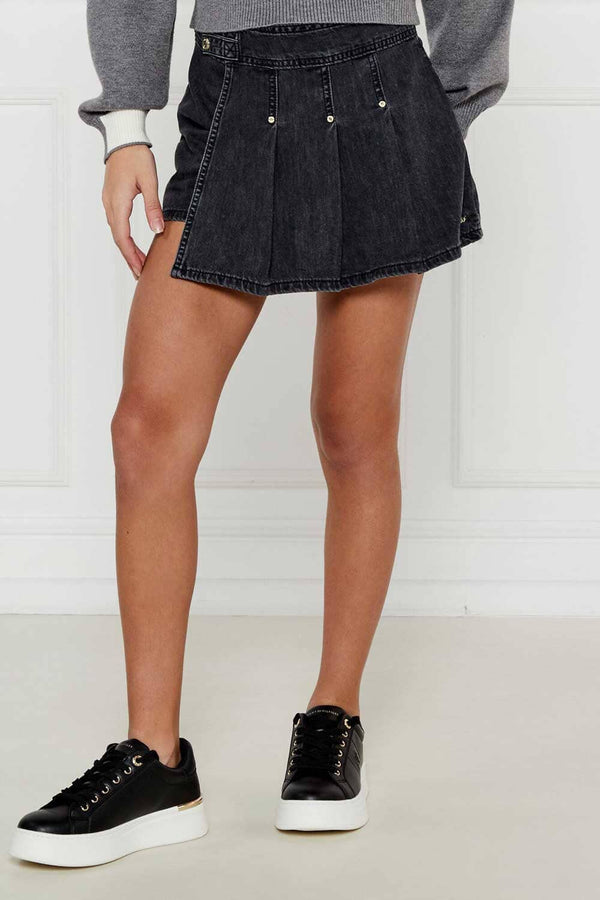 GS Girl's Denim Pleated Minor Fault Skort