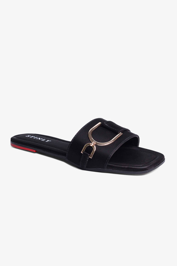 Stinly Women’s Golden Buckle Flat Chappal