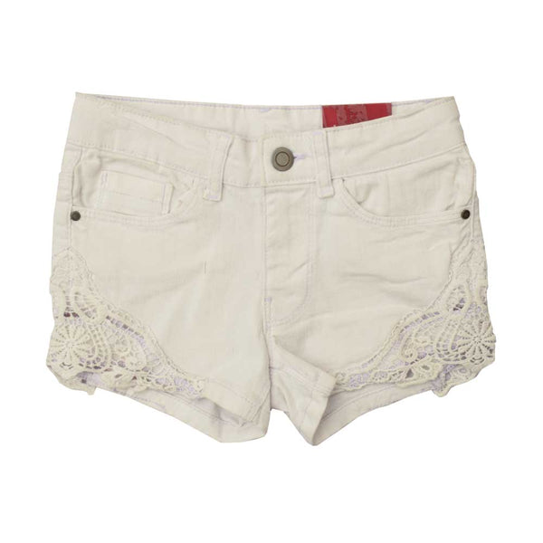 Manguun Girl's Frilled Minor Fault Denim Shorts