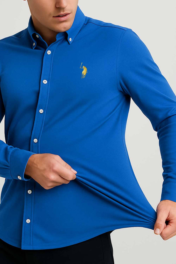 Polo Republica Men's Stretchable Signature Pony Casual Shirt