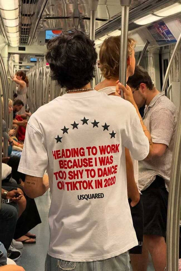 USQUARED Men's TIKTOK Heading To Work Tee Shirt